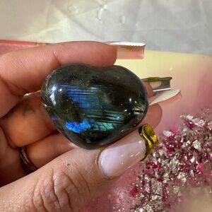 Labradorite Heart pocket stone